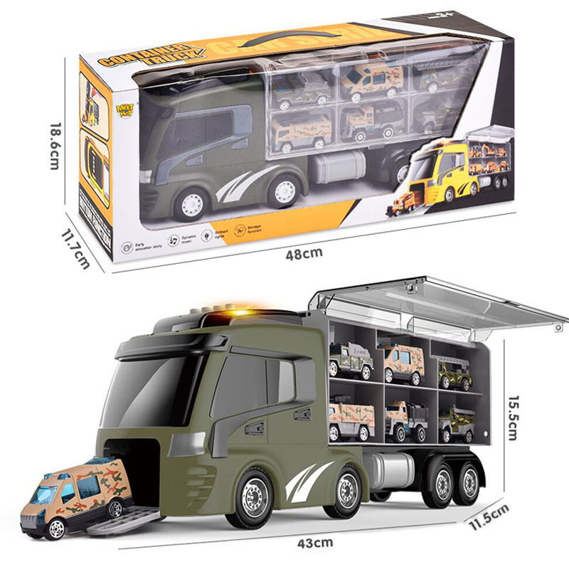 Vehicles Alloy Military Container Truck Toy Hotwheels Cars Diecast Toy  Kids Toy Car Boys HN918250