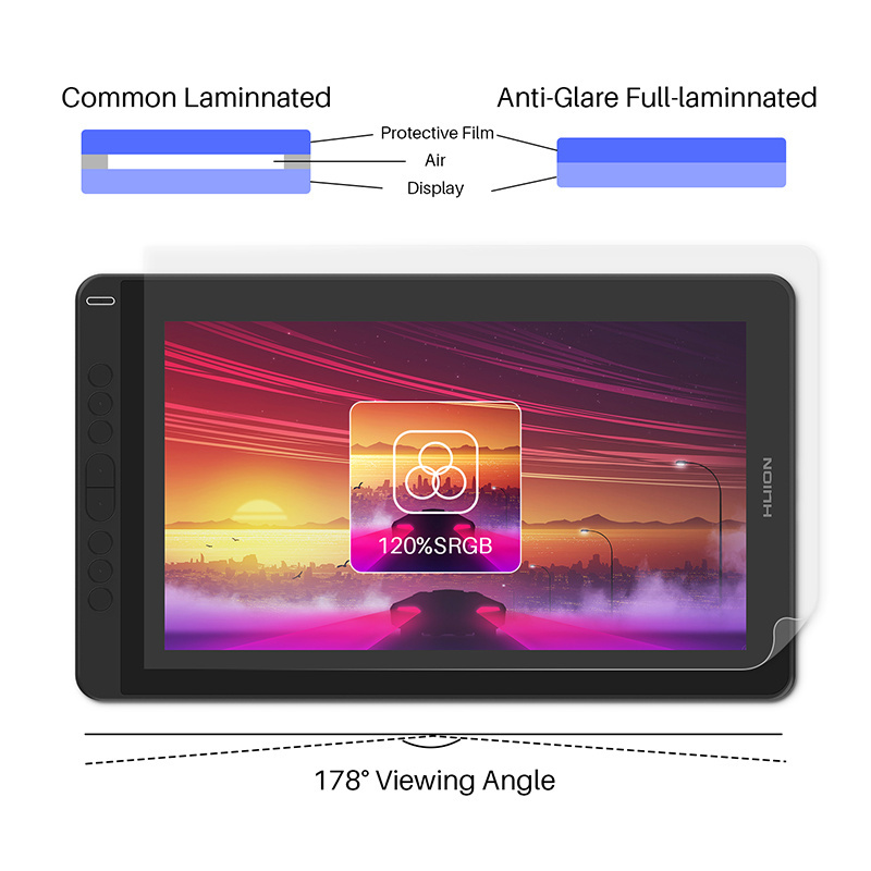 HUION  Kamvas 13 three colors interactive digital drawing tablet pen display monitor for online teaching