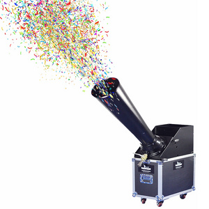 Flight case stage confetti paper machine powerful gas motive confetti machine Co2 or N2 confetti cannon