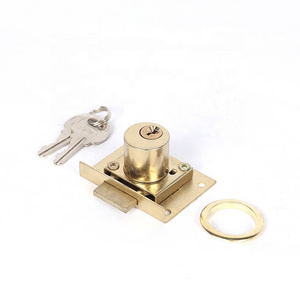 Gold Drawer Lock for Furniture Furniture Desk Wooden Bedroom Furniture Zinc Alloy Modern Nickel Plated Office Wardrobe Locks