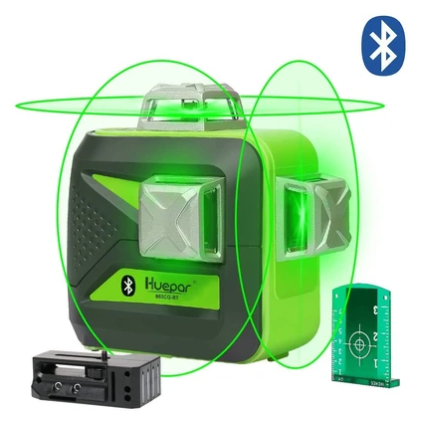 HUEPAR Self-leveling Laser 603CG BT ,Cross Line BT Connectivity Green linelaserlevel  3D Laser Level