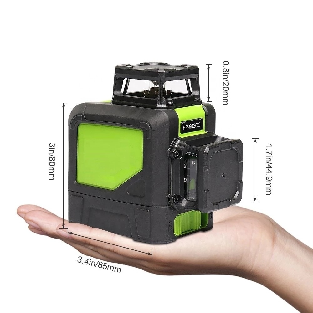 huepar 8 lines mini laser level 360 Self-leveling Cross Green Laser Level 360 degree Vertical Horizontal Nivel Laser green Beam