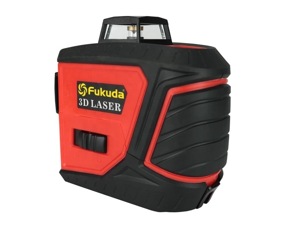 New Self leveling  Rotating rotary 3D  fukuda laser leveler cross line red beam  laser level 3d 360 12 lines meter nivel laser