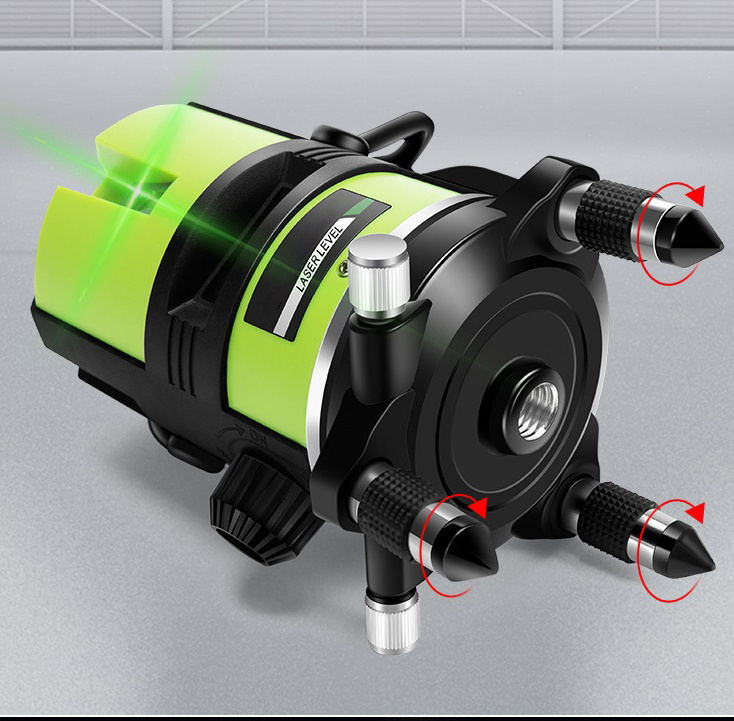 lazer level laser out door green light lazer level with 3  lines  Construction leveling tool