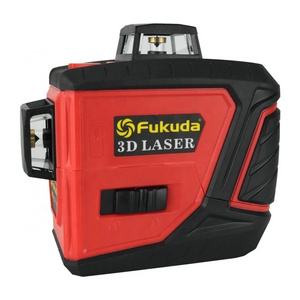 New Self leveling  Rotating rotary 3D  fukuda laser leveler cross line red beam  laser level 3d 360 12 lines meter nivel laser