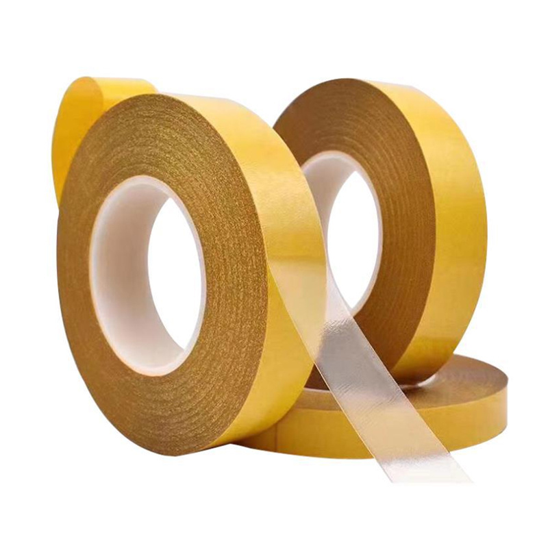 D/S solvent glue Face Adhesive Faced Side Banner Polyester Hemming Transparent Double Sided PET Tape