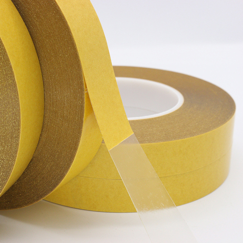 D/S solvent glue Face Adhesive Faced Side Banner Polyester Hemming Transparent Double Sided PET Tape