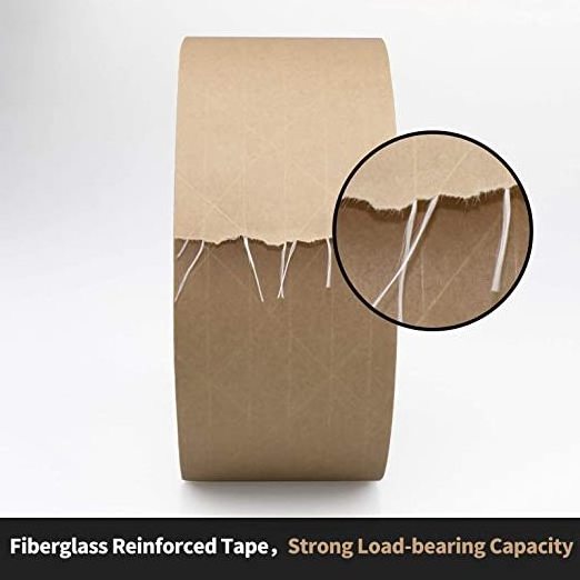 Starch glue Custom Sticky Craft Packaging Paper Gummed Supplier Eco Friendly Logo Wet Glue Kraft Tape