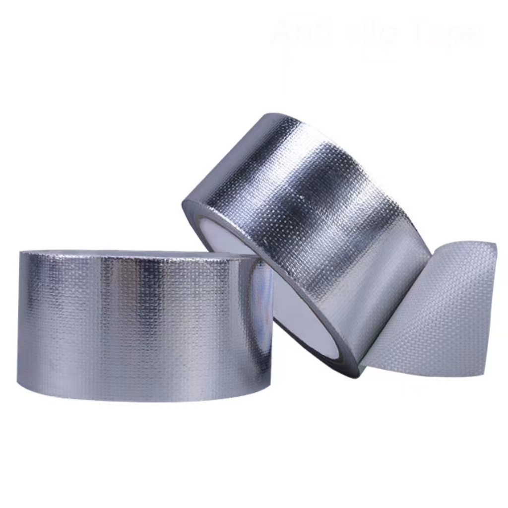 HVAC Alu solvent glue Super thick Laminated Self Adhesive Aluminium Foil Fiber Glass Cloth Tape