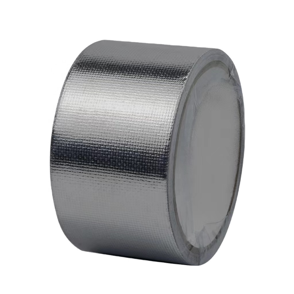 HVAC Alu solvent glue Thermal insulation protection Fireproof Glass Cloth Aluminum Foil Tape