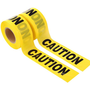 No-Adhesion Logo Printed Yellow Barrier Roll Custom No Adhesive Caution Warning  Tape