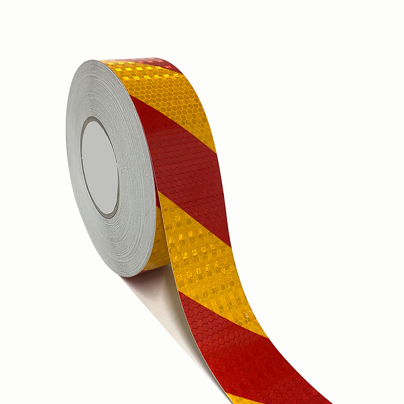 Yellow White Pvc -- Black And Blue Checker Oem Glow Red Car Stickers Warning Reflective Tape