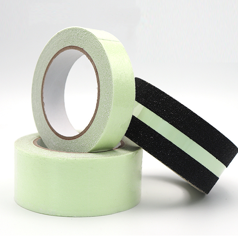 Solvent glue Strong Adhesion PET 80 grip Silicone Stair safety Anti Slip  glow in the dark Tape