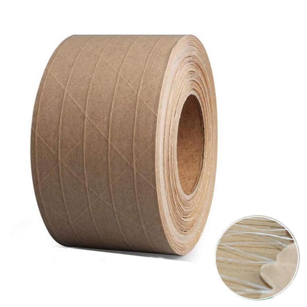 Starch glue Custom Biodegradable Kraft Logo Packing Craft Fabric Water Lined Oem Printed Paper Tape