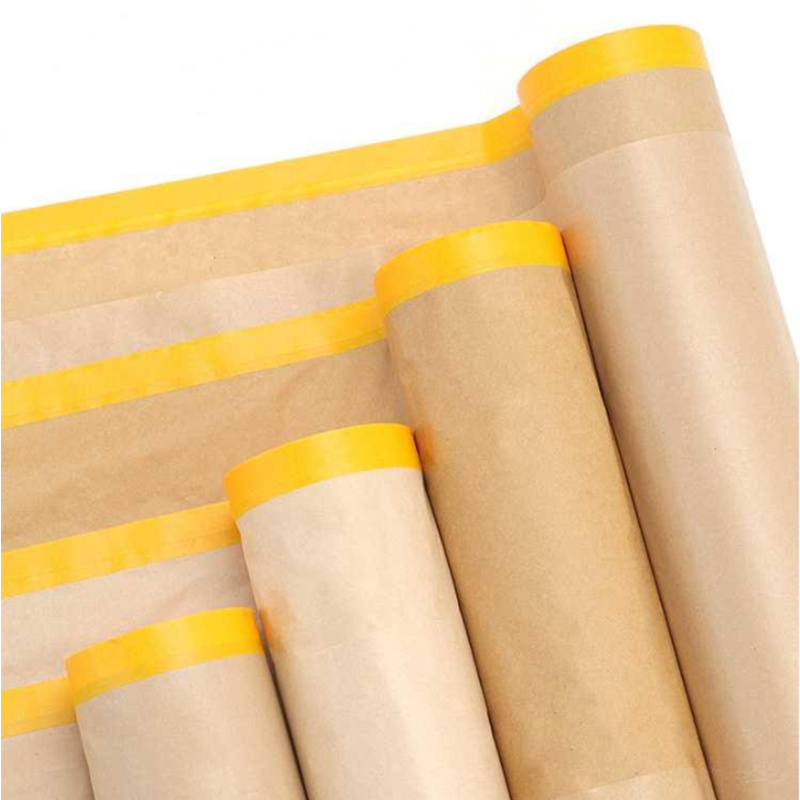 High quality Automotive Painting Masking Kraft Paper Car Plastic Protective Film Tape