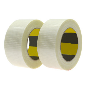 Hot melt glue Heavy White Cross 2" Fibre Supplier Cross-Weaved Bi-Directional Filament Tape