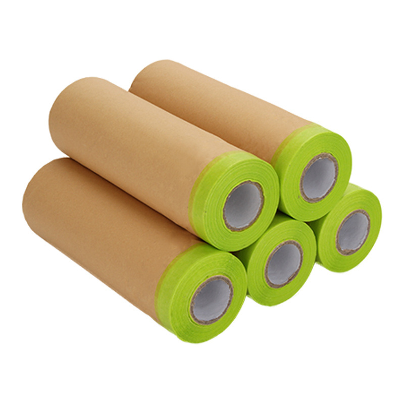 High quality Automotive Painting Masking Kraft Paper Car Plastic Protective Film Tape