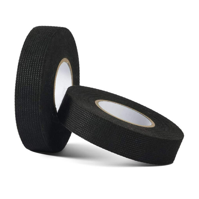 Hot melt glue Automotive Binding Black Loom Adhesive 25m flame retardant cotton flannel tape