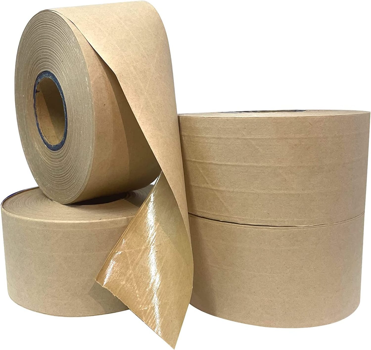 Starch glue Custom Biodegradable Kraft Logo Packing Craft Fabric Water Lined Oem Printed Paper Tape