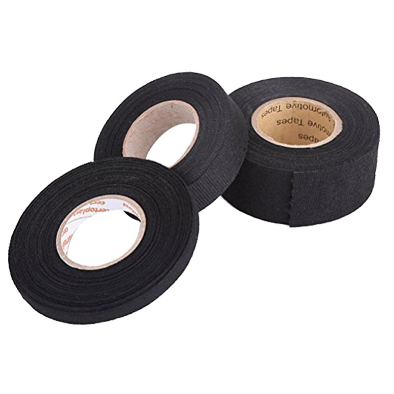 Hot melt glue Automotive Binding Black Loom Adhesive 25m flame retardant cotton flannel tape