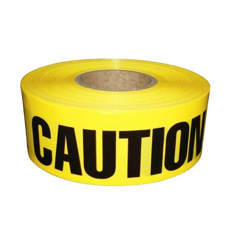 No-Adhesion Logo Printed Yellow Barrier Roll Custom No Adhesive Caution Warning  Tape