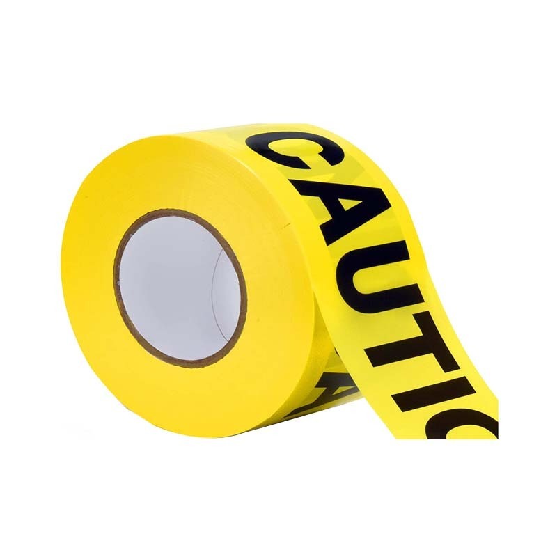 No-Adhesion Logo Printed Yellow Barrier Roll Custom No Adhesive Caution Warning  Tape