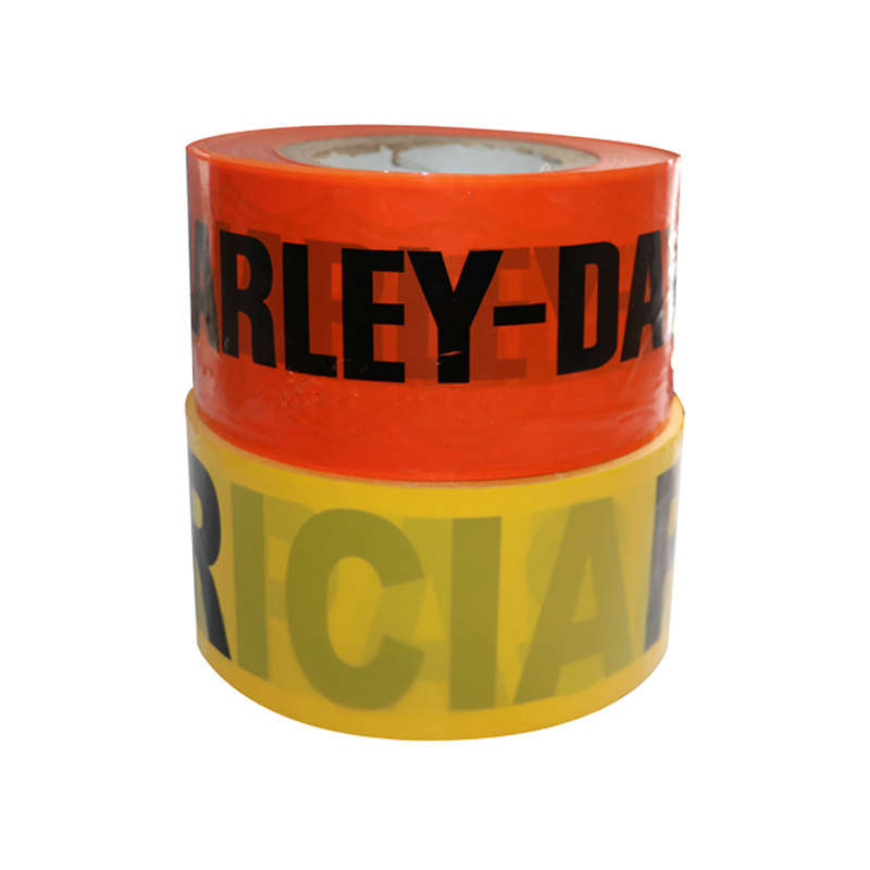 Danger Logo Printed PE Protection Custom Barrier Caution Warning Non Adhesive Tape