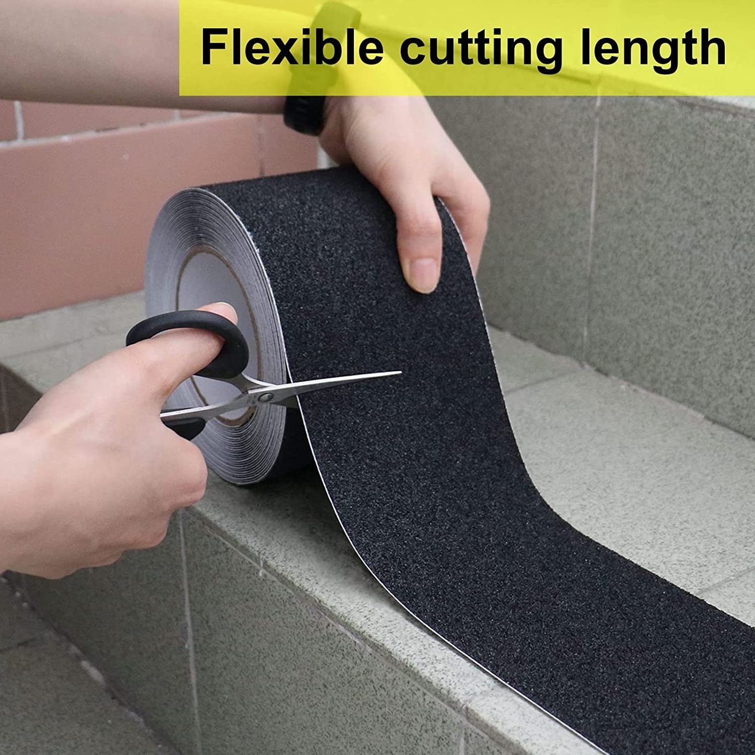 Outdoor Stair Black Sole 60 Mesh Solvent Tread Waterproof Strong Adhesive Anti Slip Tape