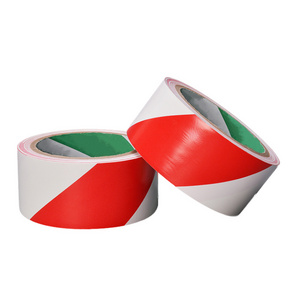 Striped Cheap Self-Adhesive Red & White Floor Hazard Pvc Warning Marking Tape