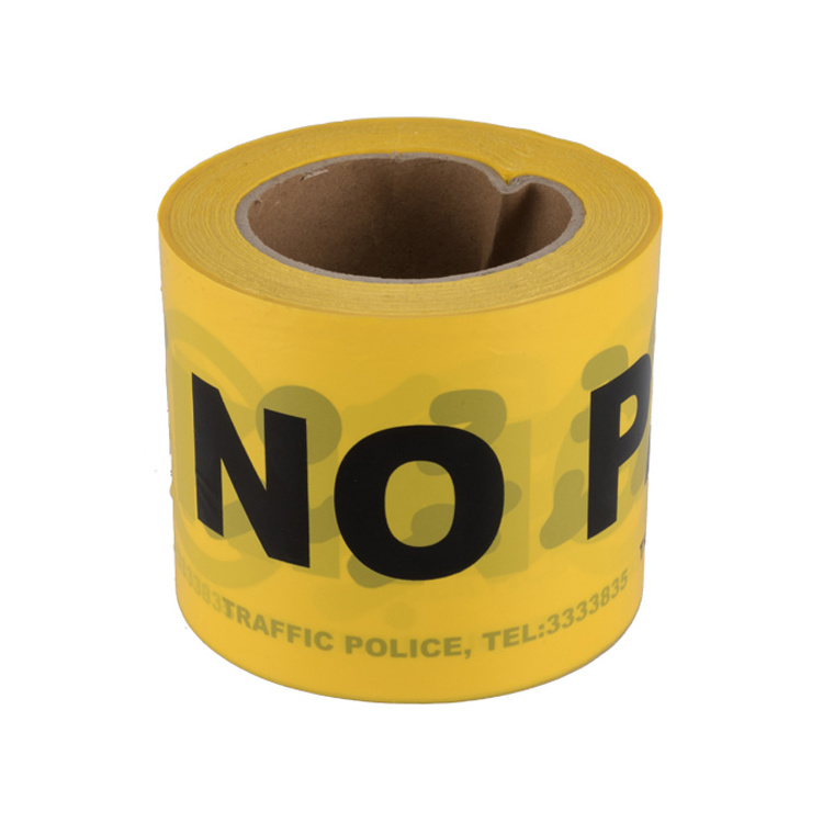 Danger Logo Printed PE Protection Custom Barrier Caution Warning Non Adhesive Tape