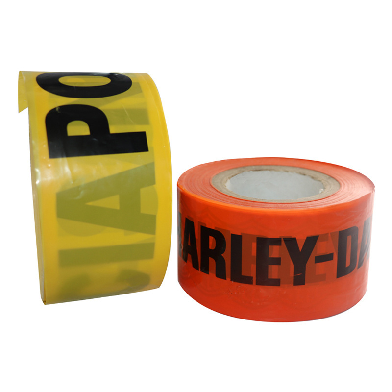 Danger Logo Printed PE Protection Custom Barrier Caution Warning Non Adhesive Tape