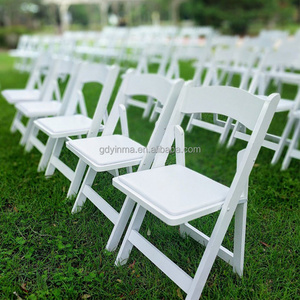 Plastic Resin  white folding chairs For Events  Wedding Party chair Wimbledon  Banquet foldable outdoor furniture garden chair