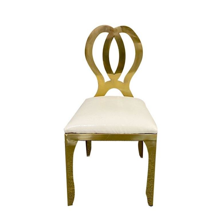 hot selling gold stackable design pu leather velvet round back stainless steel hotel banquet event wedding chair