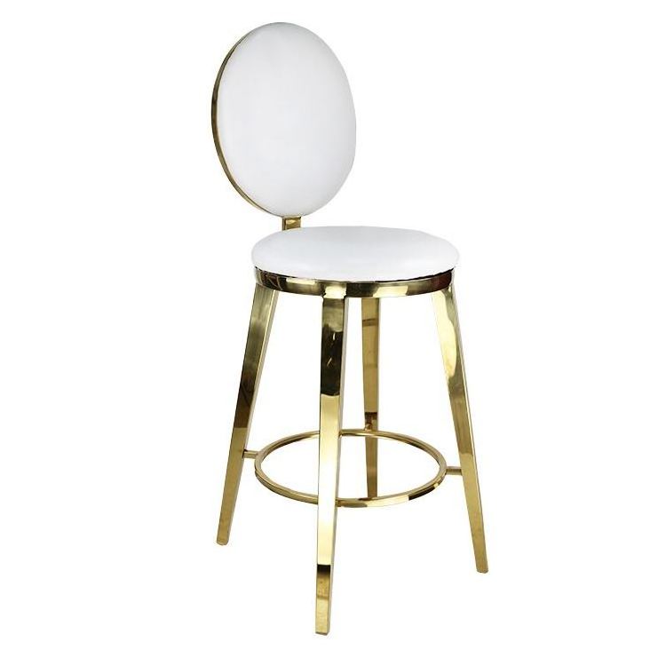 hot selling gold stackable design pu leather velvet round back stainless steel hotel banquet event wedding chair