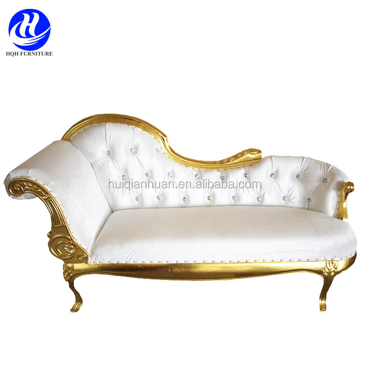 Luxury Design Living Room Royal Chaise Sofa Elegant Red Top Quality