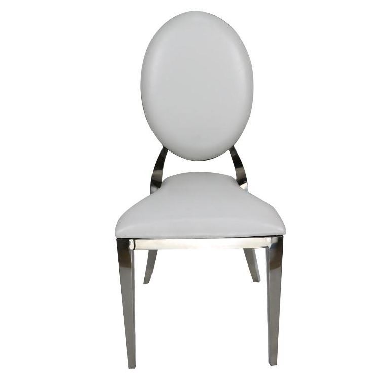 Foshan Furniture supplier gold banquet wedding chair hotel round back stainless steel event wedding chair