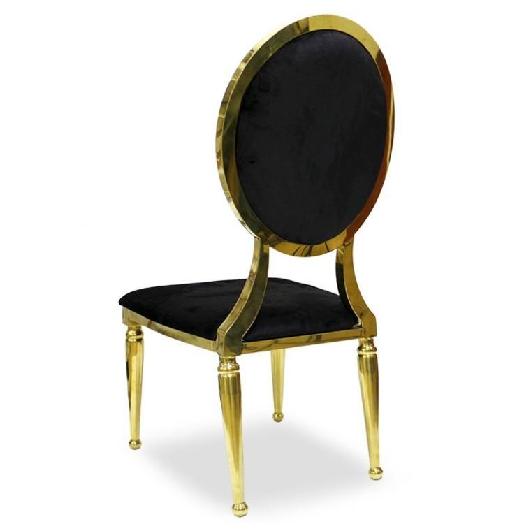 Wholesale luxury furniture gold stainless steel stacking leather event banquet wedding tables chair for hotel