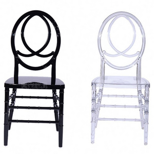 Yinma Furniture Manufacture Stackable White Black Clear Plastic Resin Crystal Event Chiavari Tiffany Weddings Phoenix Chairs