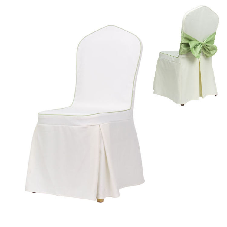 White Spandex Dining Room Chair Covers Living Room Universal Stretch Chair Slipcovers Protector for Wedding Banquet Party