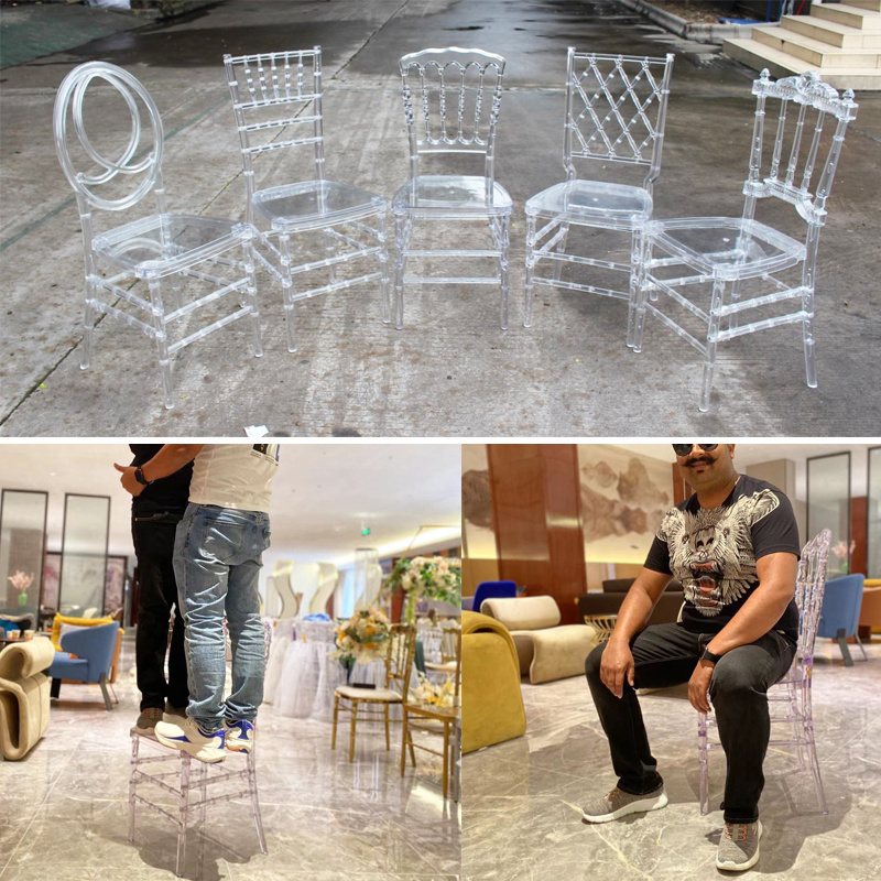 Clear Crystal Plastic Acrylic Resin Phoenix Napoleon Chair Tiffany Chiavari Wedding Chair