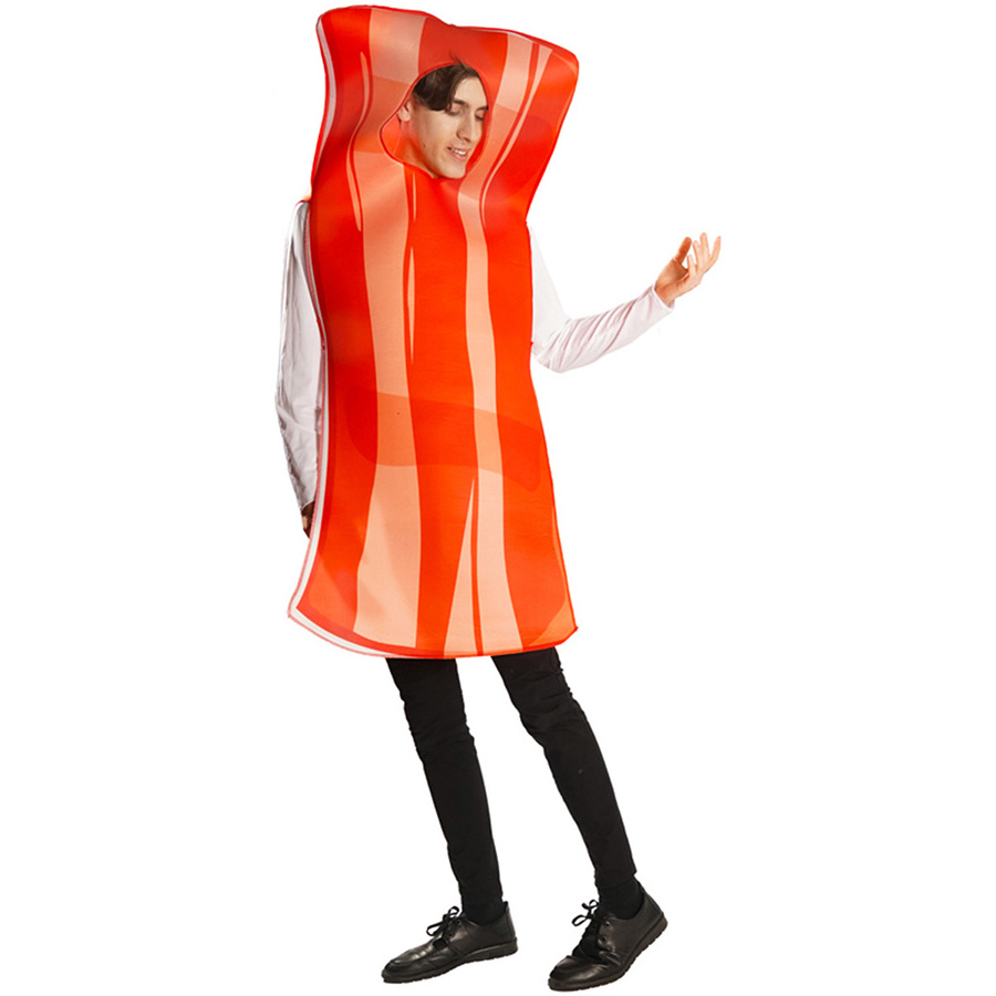 Halloween adult Couple poached egg Bacon party costume Halloween party masquerade ball funny food cosplay costume