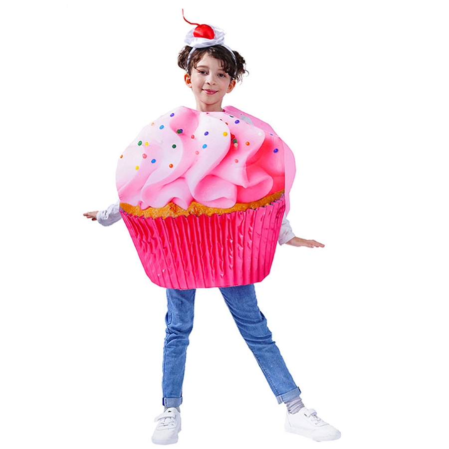 Unisex Children's IceCream Cupcake Cosplay Costume for Halloween Includes Suits Skirts Tops-for Carnival Stage