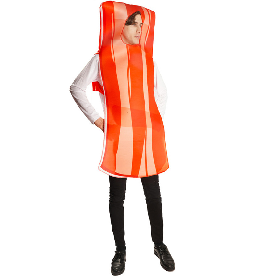 Halloween adult Couple poached egg Bacon party costume Halloween party masquerade ball funny food cosplay costume