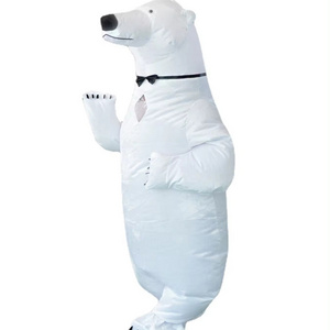 Hot Selling Adults Unisex Mascot Suit Fat Doll Polar Bear Inflatable Cospaly Costume