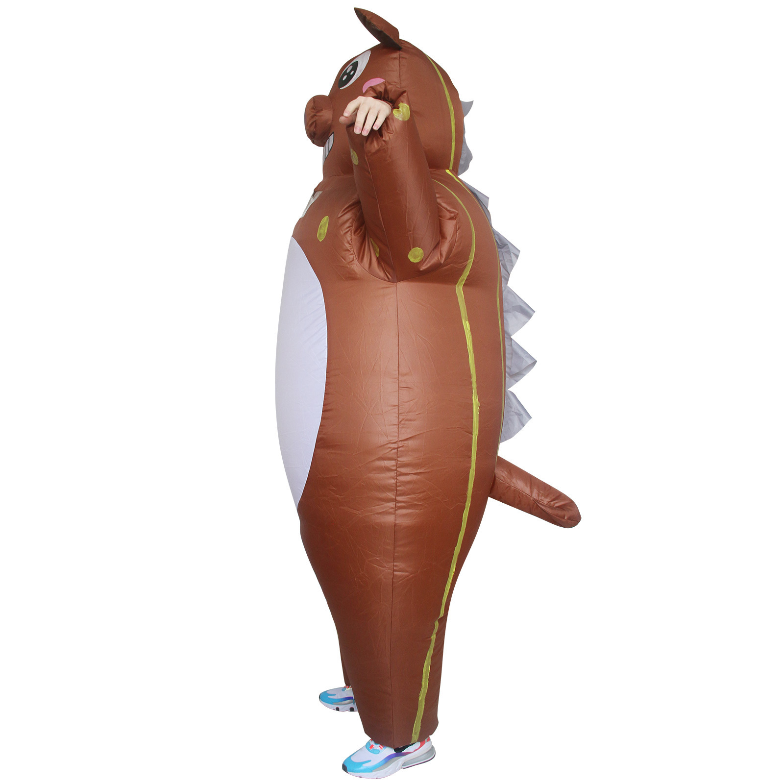 Inflatable Unisex Boar Suit for Adults Funny Mascot Jumpsuit Halloween Cosplay Party Animal Cosplay Costume Blown by Air