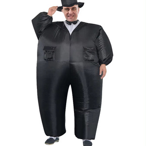 Factory-Made Unisex Halloween Fancy Dress Cosplay Blow-Up Tuxedo Inflatable Fat Suit Costume for Adults