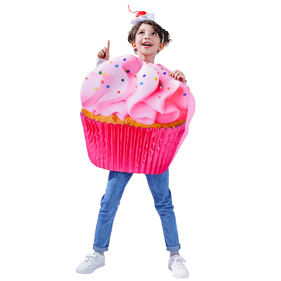 Unisex Children's IceCream Cupcake Cosplay Costume for Halloween Includes Suits Skirts Tops-for Carnival Stage