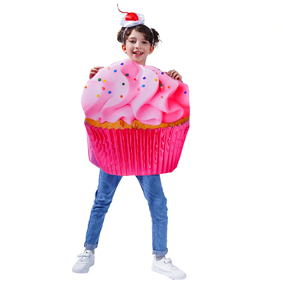 Unisex Children's IceCream Cupcake Cosplay Costume for Halloween Includes Suits Skirts Tops-for Carnival Stage