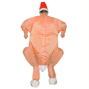 Hot Selling Product Holiday Party Adults Unisex Cosplay Inflatable Turkey Costume