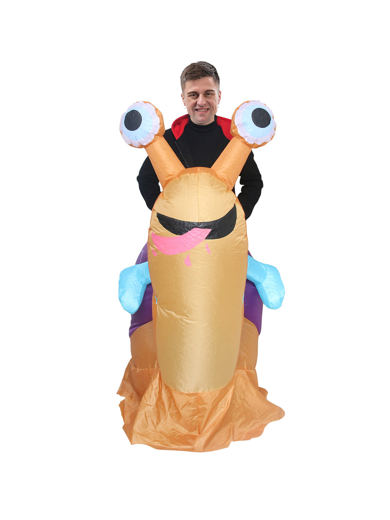 Cute Snail Cosplay Inflatable Polyester Costume for Halloween Christmas New Year and Thanksgiving Funny Play Snail Costume